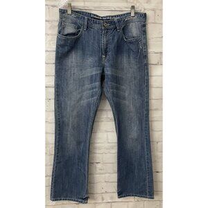 Buffalo David‎ Bitton 34x31 Kenneth Slim Fit Boot Cut Jeans Faded Denim